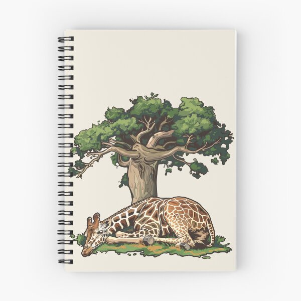 Item preview, Giraffe sleeping under a tree designed and sold by Sarzel.