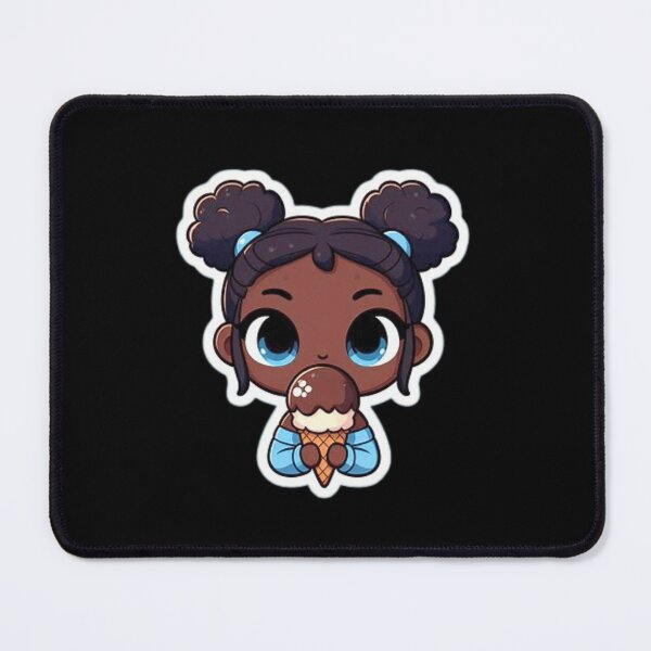 Item preview, Cute black girl with an ice cream designed and sold by Culmika.