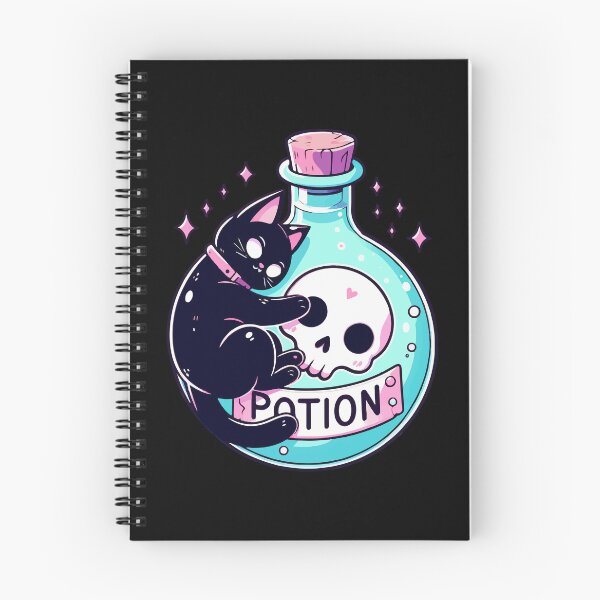 Item preview, Kawaii Black Cat, Death Potion designed and sold by TomFrontierArt.