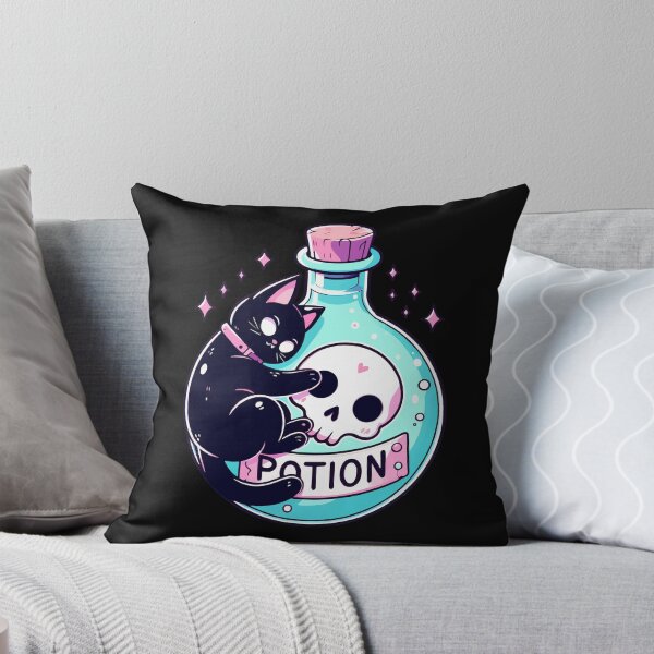 Item preview, Kawaii Black Cat, Death Potion designed and sold by TomFrontierArt.