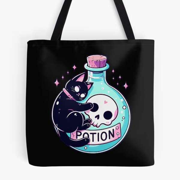 Item preview, Kawaii Black Cat, Death Potion designed and sold by TomFrontierArt.