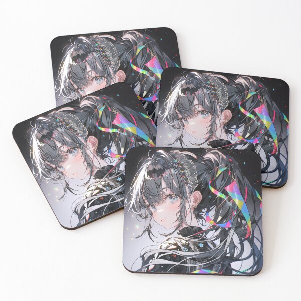 Item preview, Iridescent Holographic Twintails Anime Girl designed and sold by bubblegoth.