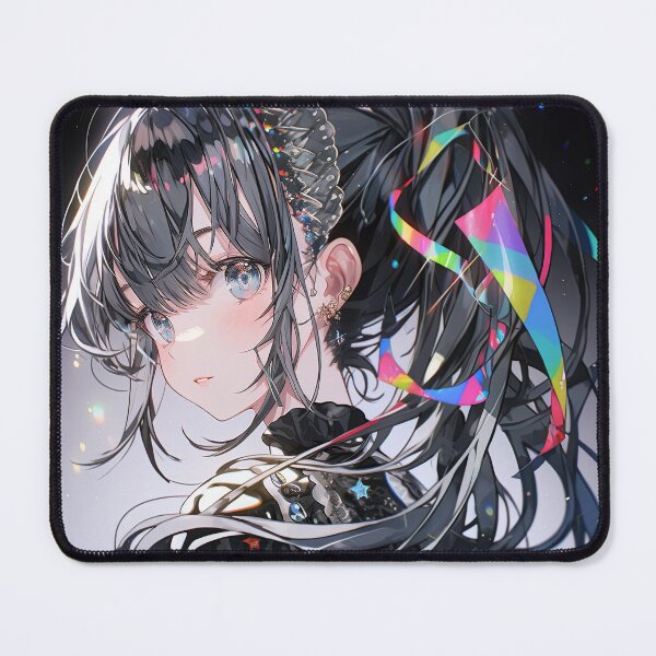 Item preview, Iridescent Holographic Twintails Anime Girl designed and sold by bubblegoth.
