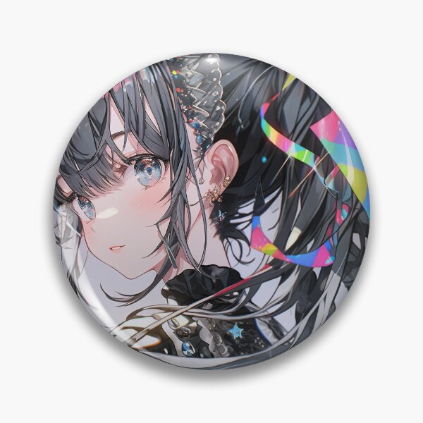 Artikelvorschau, Schillerndes holografisches Twintails Anime Girl entworfen und verkauft von bubblegoth.