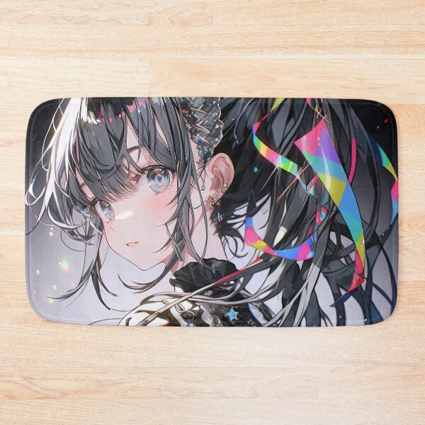 Item preview, Iridescent Holographic Twintails Anime Girl designed and sold by bubblegoth.