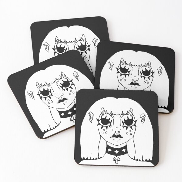 Item preview, Black and white demon girl designed and sold by Reina Patrick.