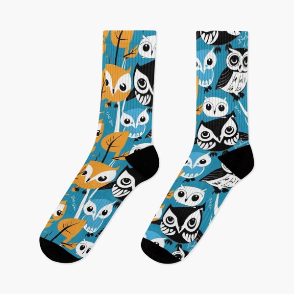 Item preview, A Parliament of Owls colourful Scandinavian-inspired vintage design designed and sold by saywhatcreative.