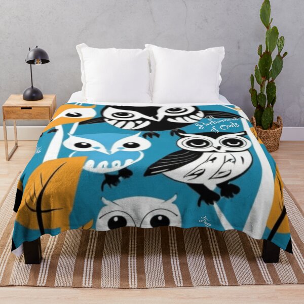 Item preview, A Parliament of Owls colourful Scandinavian-inspired vintage design designed and sold by saywhatcreative.