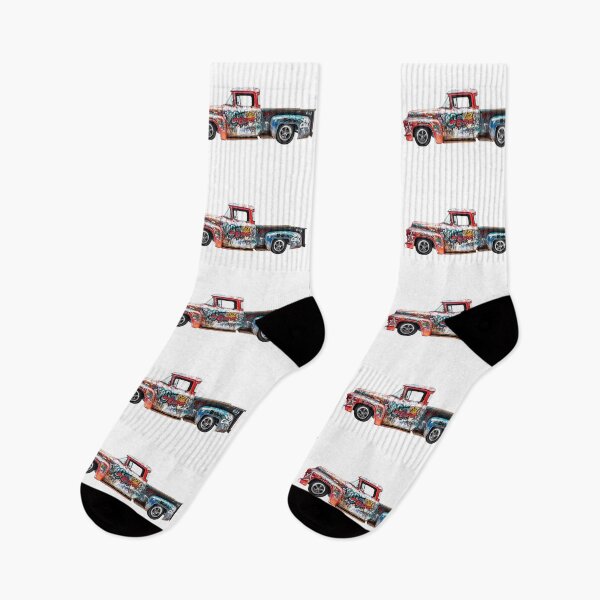 Item preview, Graffiti Vintage F100 Art Print - Retro Street Style designed and sold by 33wolvesdesigns.