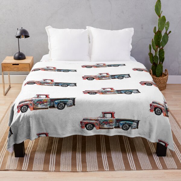 Item preview, Graffiti Vintage F100 Art Print - Retro Street Style designed and sold by 33wolvesdesigns.