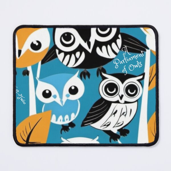 Item preview, A Parliament of Owls colourful Scandinavian-inspired vintage design designed and sold by saywhatcreative.