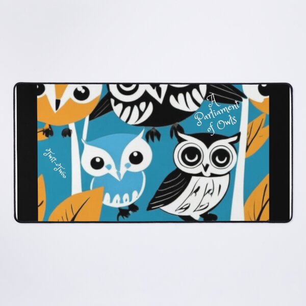 Item preview, A Parliament of Owls colourful Scandinavian-inspired vintage design designed and sold by saywhatcreative.