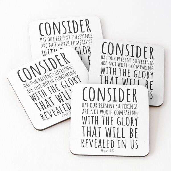 Item preview, Short bible quotes about life: Present Suffering and Future Glory designed and sold by Minimalist Quotes and Sayings.