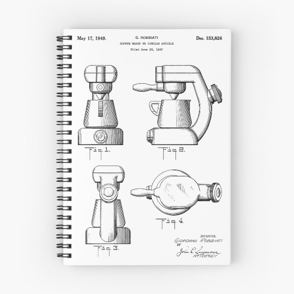 Item preview, Coffee Maker Patent Art Poster White Background designed and sold by Peek-Designs.