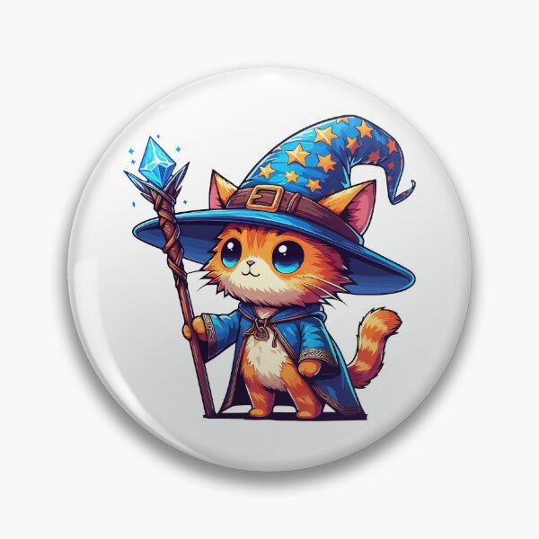 Item preview, Kawaii Ginger Wizard Cat designed and sold by TomFrontierArt.