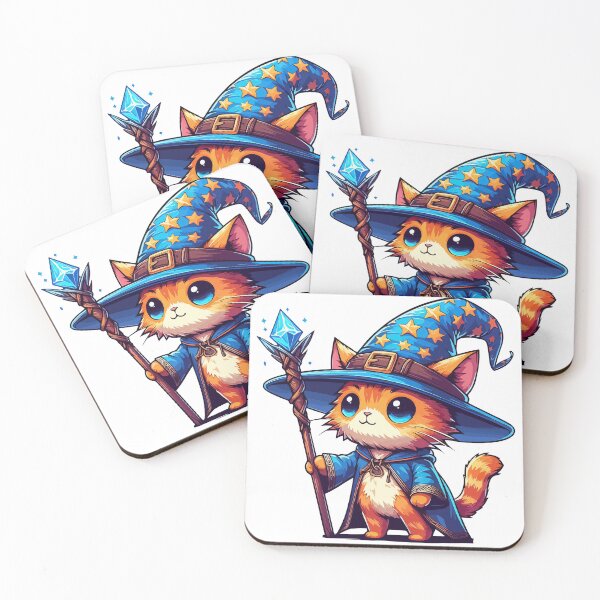 Item preview, Kawaii Ginger Wizard Cat designed and sold by TomFrontierArt.