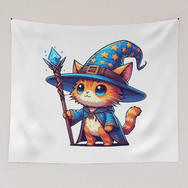Item preview, Kawaii Ginger Wizard Cat designed and sold by TomFrontierArt.