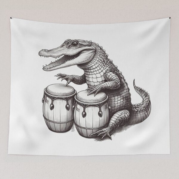 Item preview, Alligator Playing the Bongo Drums designed and sold by darprince.