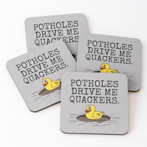 Item preview, Potholes Drive Me Qackers, Driver Motorist Duck Funny designed and sold by doodlerob.