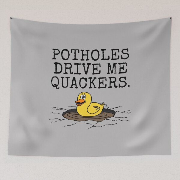 Item preview, Potholes Drive Me Qackers, Driver Motorist Duck Funny designed and sold by doodlerob.