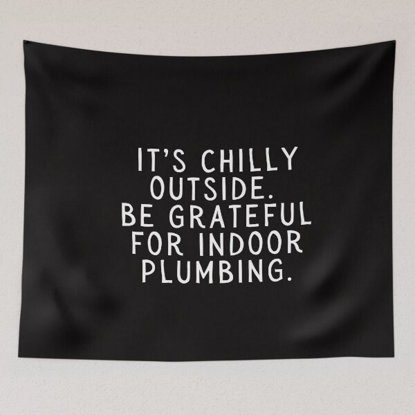 Item preview, User It's chilly outside be grateful for indoor plumbing. designed and sold by SarcastiCrafts.