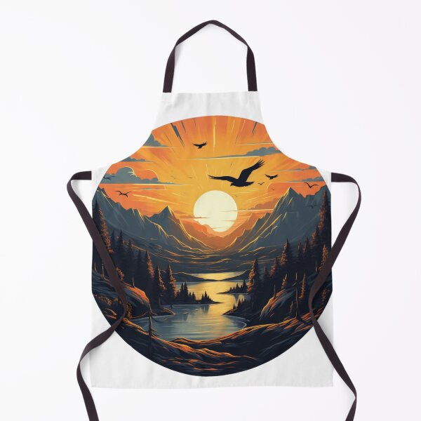 Item preview, Sunset Mountains River designed and sold by NicolasGlowArt.