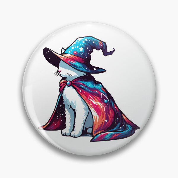 Item preview, Cute White Cosmic Cat Wizard designed and sold by TomFrontierArt.