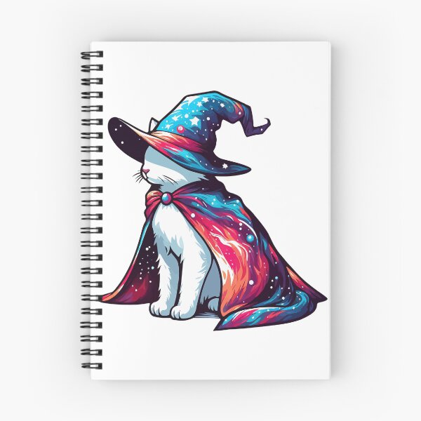 Item preview, Cute White Cosmic Cat Wizard designed and sold by TomFrontierArt.