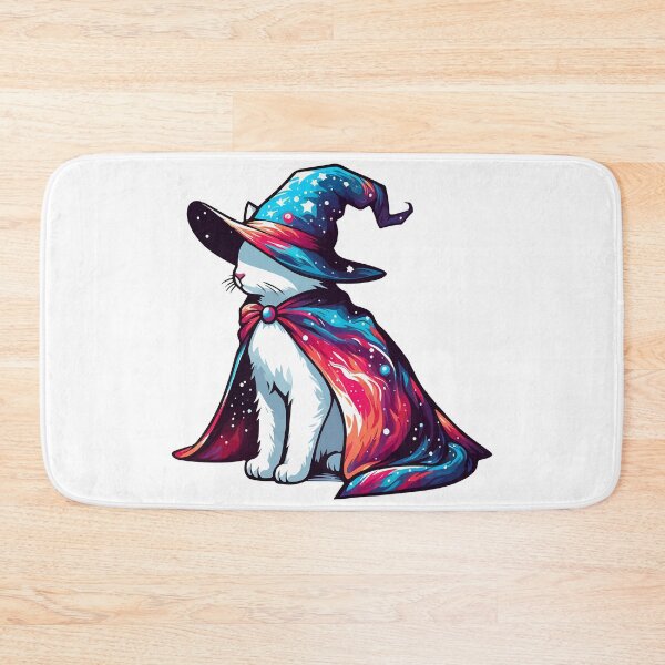 Item preview, Cute White Cosmic Cat Wizard designed and sold by TomFrontierArt.