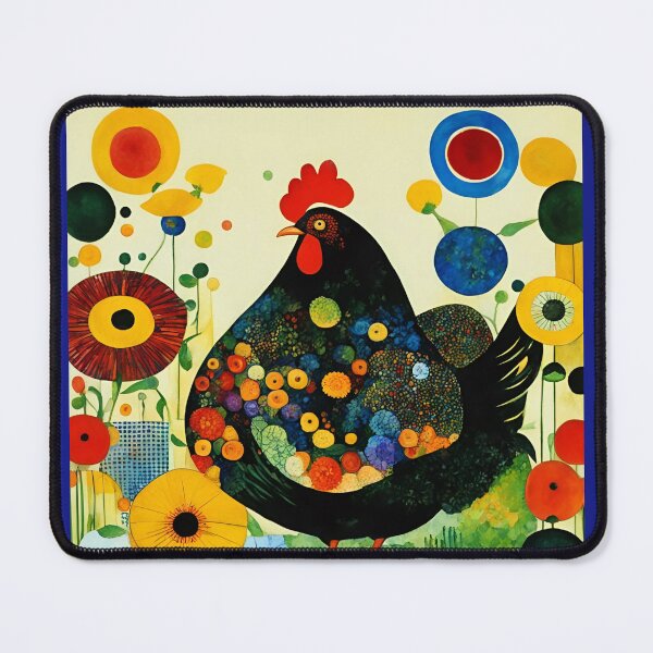 Item preview, An adorable hen in the middle of the flowers and vegetables in the garden.  designed and sold by Natalia-Vlad.