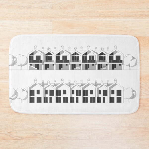 Item preview, Architectural two story townhouse blueprints and drawing designed and sold by Familyshmot.