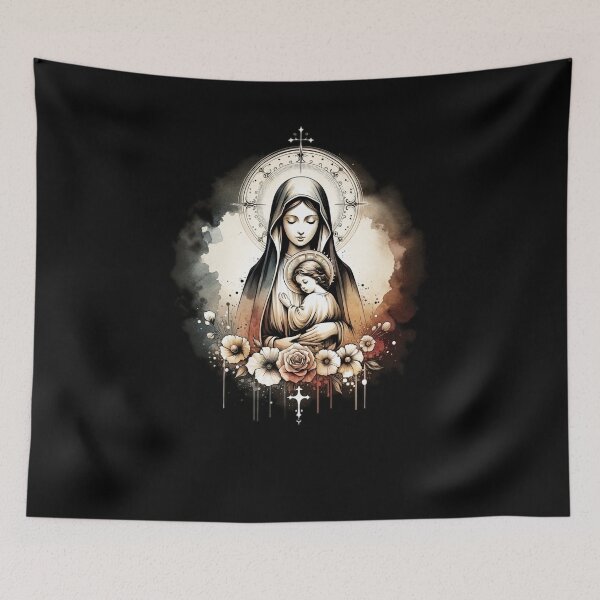 Item preview, Our Lady Of Mount Carmel Saint Mary Powerful Symbol Mother Mary designed and sold by Chmielayka.