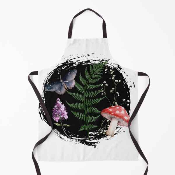 Item preview, Lunar Moon Moth with Fly Agaric toadstool Fern and Lilac designed and sold by WildWoodlandWitch.