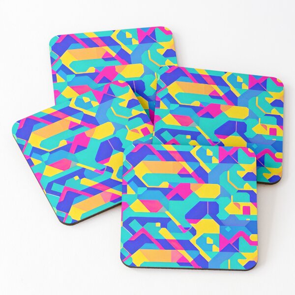 Item preview, Radiant Spectrum: Bright Blue, Pink, and Yellow designed and sold by GrizzlyCollective.