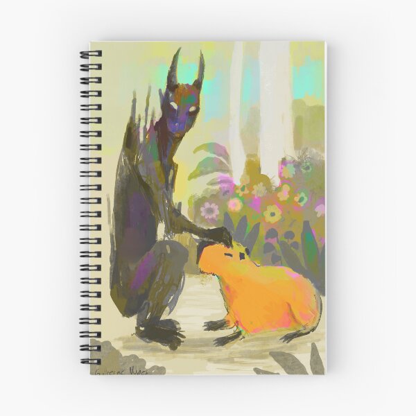 Item preview, Demon petting a capybara designed and sold by guilhernunes.