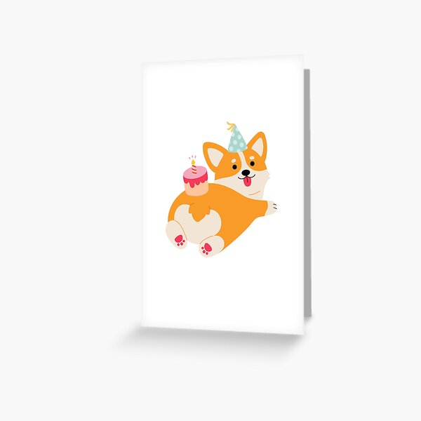 Item preview, Birthday Corgi designed and sold by CorgiGaga.