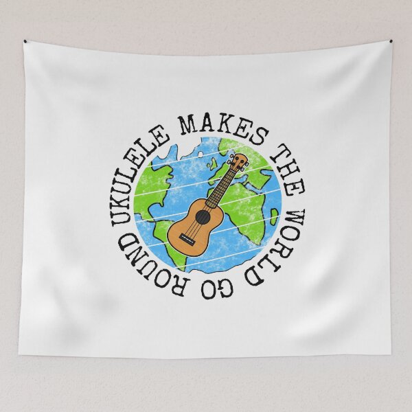 Item preview, Ukulele Makes The World Go Round, Ukulelist Earth Day designed and sold by doodlerob.