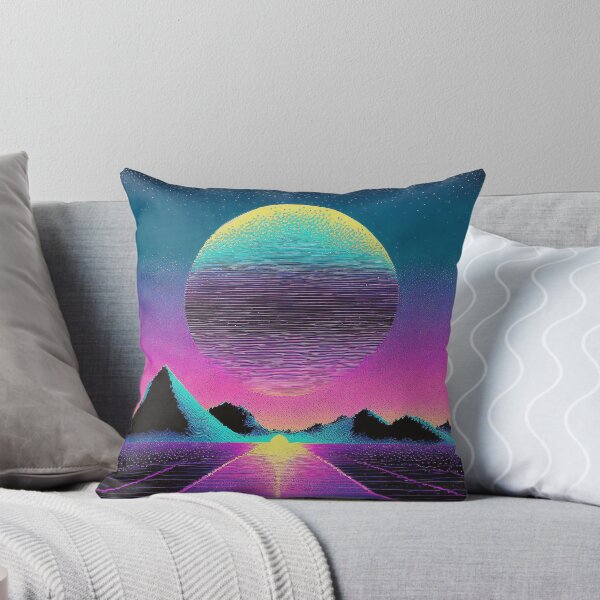 Item preview, Paisaje de onda sintética/9 Atardecer de neón designed and sold by Synthwave Poem.