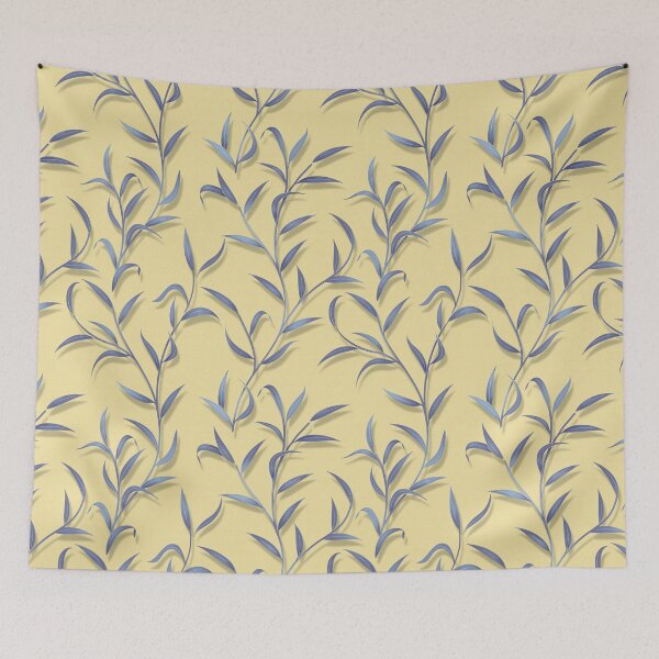 Item preview, Blue and yellow climbing vine designed and sold by Sharilea.