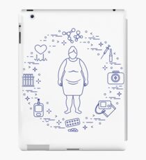 Fat woman, medical devices, tools and medicines. iPad Case/Skin