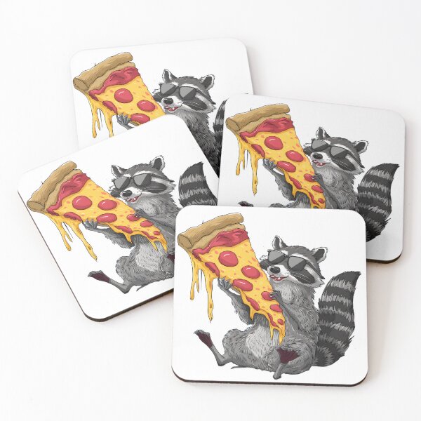 Item preview, Raccoon eating pizza  designed and sold by Micjr.