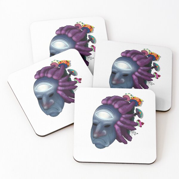 Item preview, Trippy mushroom man with glowing third eye designed and sold by Acethedragon.