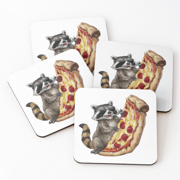 Item preview, Raccoon eating pizza  designed and sold by Micjr.