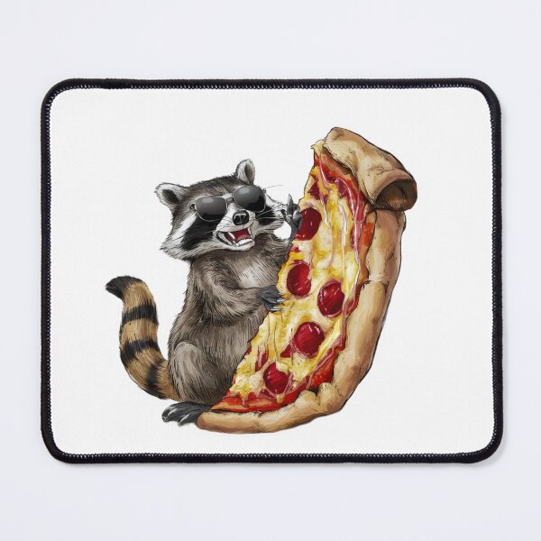 Item preview, Raccoon eating pizza designed and sold by Micjr.