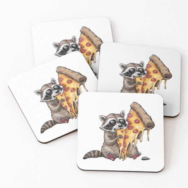 Item preview, Raccoon eating pizza  designed and sold by Micjr.