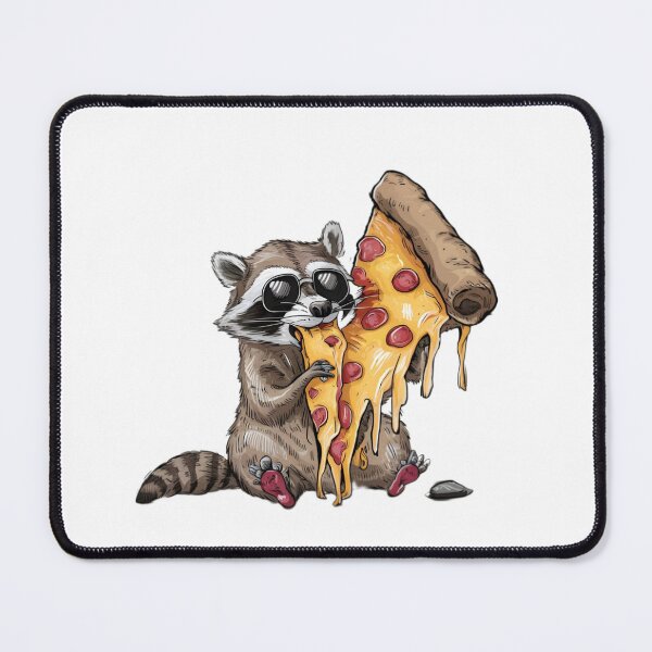 Item preview, Raccoon eating pizza designed and sold by Micjr.