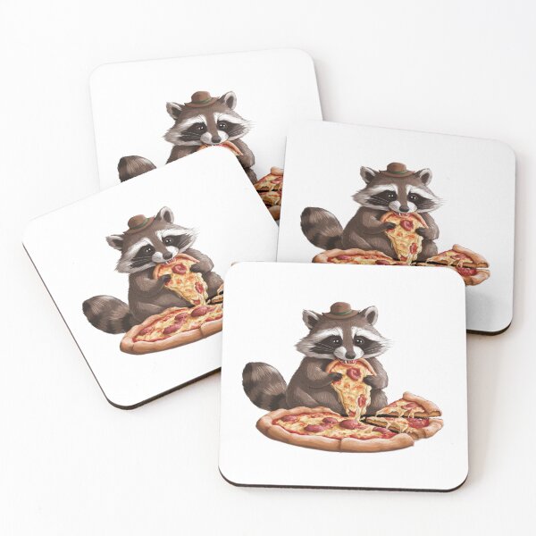 Item preview, Raccoon eating pizza  designed and sold by Micjr.
