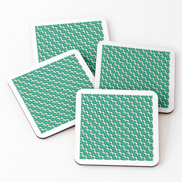 Item preview, Dual Green Herringbone Chevron Yellow Diagonal Eternal Impressions designed and sold by Alchemy-A-La-G.