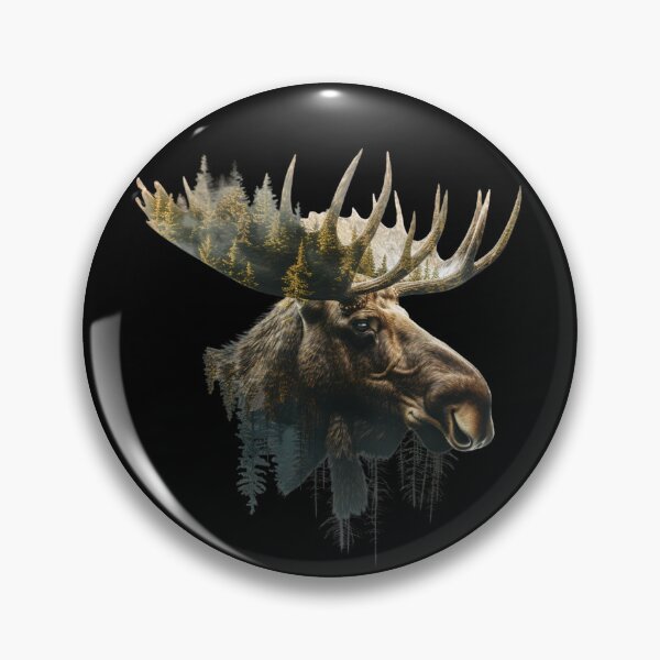 Item preview, My Spirit  Animal is Moose. Moose head with nature. designed and sold by elnexshop.