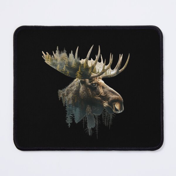 Item preview, My Spirit Animal is Moose. Moose head with nature. designed and sold by elnexshop.